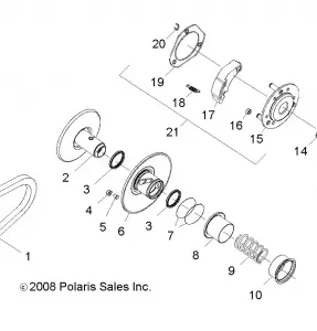 DRIVE TRAIN, CLUTCH, SECONDARY - R12VA17AA/AC (49RGRCLUTCHDVN09RZR170)