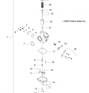 ENGINE, CARBURETOR - R12VA17AA/AC (49ATVCARB09RZR170)