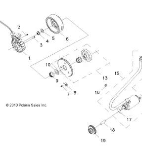 ENGINE, STARTING MOTOR - R12VA17AA/AC (49RGRSTARTINGMTR11RZR170)