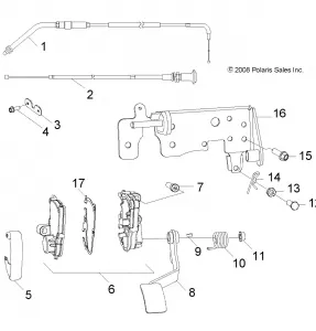 STEERING, CONTROLS and THROTTLE - R12VA17AA/AC (49RGRTHROTTLEPEDAL09RZR170)