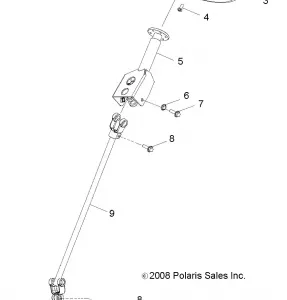 STEERING, POST - R12VA17AA/AC (49RGRSTEERING09RZR170)