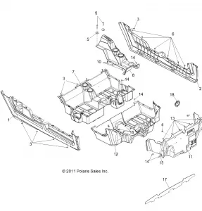 BODY, FLOOR and ROCKER PANELS - R12XE76AD/7EAB/EAO (49RGRFLOOR12RZR4)