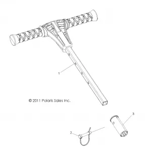 BODY, GRAB BAR, PASSENGER - R12XE76AD/7EAB/EAO (49RGRGRABBAR12RZR4)