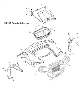 BODY, HOOD and FRONT BODY WORK - R12XE76AD/7EAB/EAO (49RGRHOOD11RZRS)