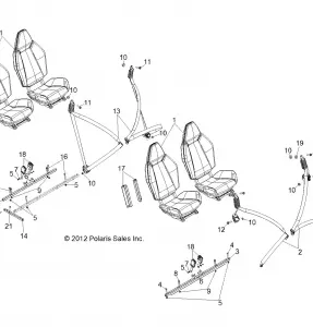 BODY, Сидение MOUNTING and BELTS - R12XE76AD/7EAB/EAO (49RGRСидениеMTG12RZR4)