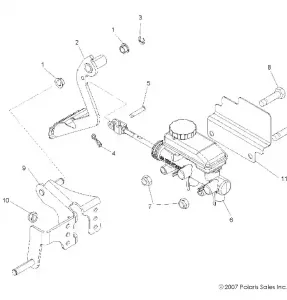 BRAKES, PEDAL and MASTER CYLINDER - R12XE76AD/7EAB/EAO (49RGRBRAKEFOOT08VISTA)