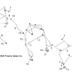 CHASSIS, CAB Рама and SIDE BARS - R12XE76AD/7EAB/EAO (49RGRCAB10RZRS4)