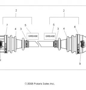 DRIVE TRAIN, FRONT HALF SHAFT - R12XE76AD/7EAB/EAO (49RGRSHAFTDRV09RZRS)