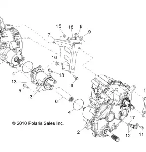 DRIVE TRAIN, GEARCASE, CARRIER MOUNTING - R12XE76AD/7EAB/EAO (49RGRTRANSMTG11RZRS)