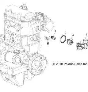 ENGINE, THERMOSTAT - R12XE76AD/7EAB/EAO (49RGRTHERMO118004X4)