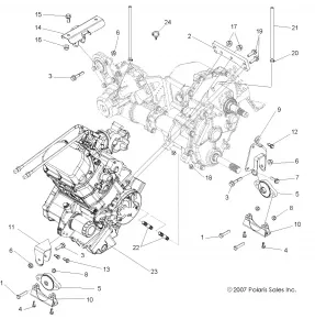 ENGINE, Вариатор MOUNTING - R12XE76AD/7EAB/EAO (49RGRENGINEMTG10RZRS4)