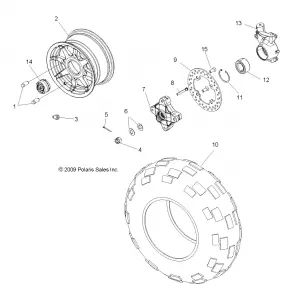 WHEELS, FRONT - R12XE76AD/7EAB/EAO (49RGRWHEELFRT10RZRS4)