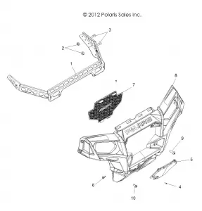 BODY, FRONT BUMPER - R12VH57FX (49RGRBUMPER12RZR570I)