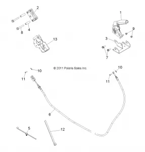 BRAKES, PARK BRAKE - R12VH57FX (49RGRBRAKEPARK12RZR570I)