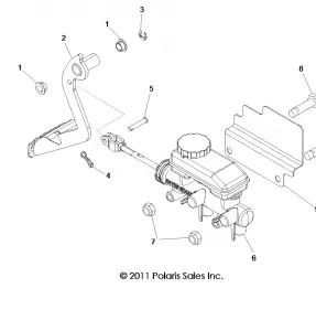 BRAKES, PEDAL and MASTER CYLINDER - R12VH57FX (49RGRBRAKEFOOT12RZR)