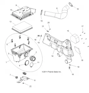 ENGINE, Впуск SYSTEM - R12VH57FX (49RGRAIRBOX12RZR570)