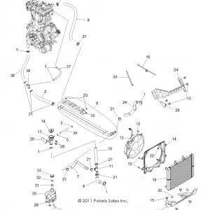 ENGINE, Охлаждение SYSTEM - R12VH57FX (49RGRCOOL12RZR570)