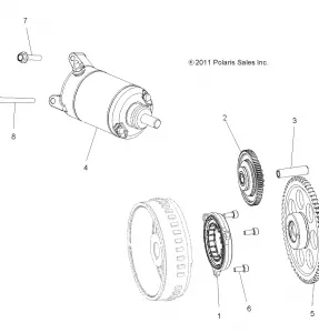 ENGINE, STARTER DRIVE - R12VH57FX (49RGRSTARTINGMTR12RZR570)