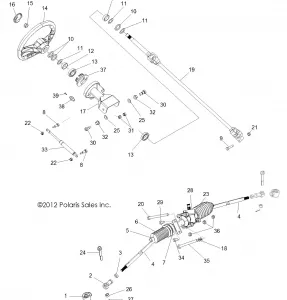 STEERING, STEERING ASM. - R12VH57FX (49RGRSTEERING12RZR570I)