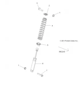 SUSPENSION, FRONT SHOCK MOUNTING - R12VH57FX (49RGRSHOCKMTG12RZR570)