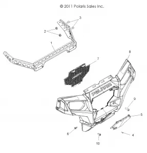 BODY, FRONT BUMPER - R12VH57AD (49RGRBUMPER12RZR600)