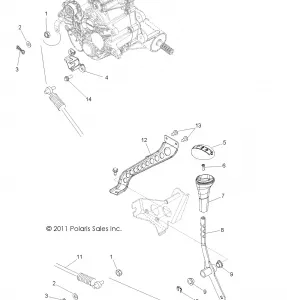 DRIVE TRAIN, GEAR SELECTOR - R12VH57AD (49ATVGEARSELECT12RZR570)