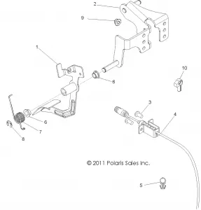 ENGINE, THROTTLE PEDAL - R12VH57AD (49RGRTHROTTLEPEDAL12RZR570)