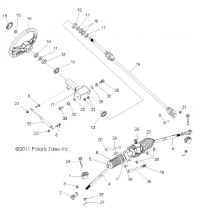 STEERING, STEERING ASM. - R12VH57AD (49RGRSTEERING12RZR570)