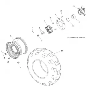 WHEELS, REAR - R12VH57AD (49RGRWHEELRR12RZR570)