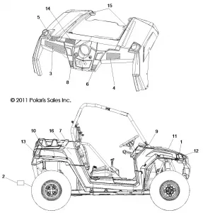 BODY, Наклейки - R12VH76AB/AD/AF/AH/AI/AJ/AM/EAB/EAS (49RGRDECAL12RZR)