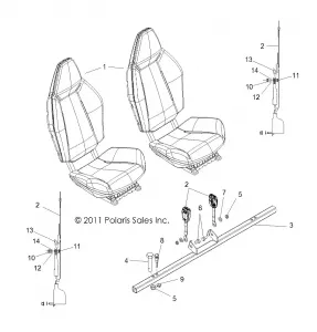 BODY, Сидение MOUNTING and BELTS - R12VH76AB/AD/AF/AH/AI/AJ/AM/EAB/EAS (49RGRСидениеMTG12RZR800)