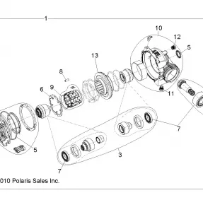 DRIVE TRAIN, FRONT GEARCASE INTERNALS 1332842 - R12VH76AB/AD/AF/AH/AI/AJ/AM/EAB/EAS (49RGRTRANSINTL11RZR)