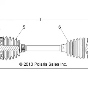 DRIVE TRAIN, REAR HALF SHAFT - R12VH76AB/AD/AF/AH/AI/AJ/AM/EAB/EAS (49RGRSHAFTDRIVERR1332884)