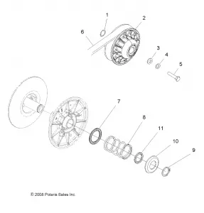 DRIVE TRAIN, SECONDARY CLUTCH - R12VH76AB/AD/AF/AH/AI/AJ/AM/EAB/EAS (49RGRCLUTCHDVN09RZR)