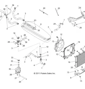 ENGINE, Охлаждение SYSTEM - R12VH76AB/AD/AF/AH/AI/AJ/AM/EAB/EAS (49RGRCOOL12RZR)