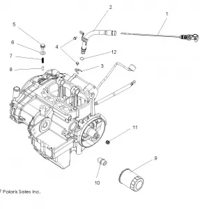 ENGINE, DIPSTICK and OIL FILTER - R12VH76AB/AD/AF/AH/AI/AJ/AM/EAB/EAS (49ATVDIPSTICK08VISTA)