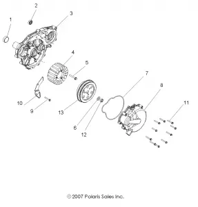 ENGINE, STATOR and FLYWHEEL - R12VH76AB/AD/AF/AH/AI/AJ/AM/EAB/EAS (49ATVMAGNETO08VISTA)