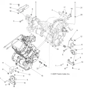 ENGINE, Вариатор MOUNTING - R12VH76AB/AD/AF/AH/AI/AJ/AM/EAB/EAS (49RGRENGINEMTG10RZR)