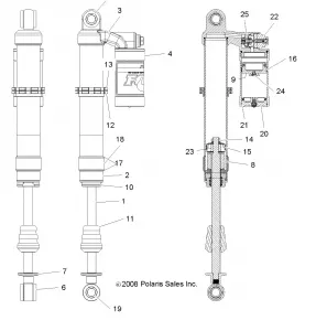 SUSPENSION, FRONT SHOCK - R12VE76AB/AE/AJ/AO (49RGRSHOCKFRT7043422)