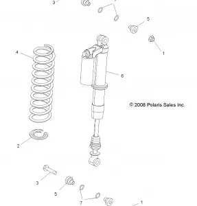 SUSPENSION, REAR SHOCK MOUNTING - R12VE76AB/AE/AJ/AO (49RGRSHOCKMTGRR09RZRSI)