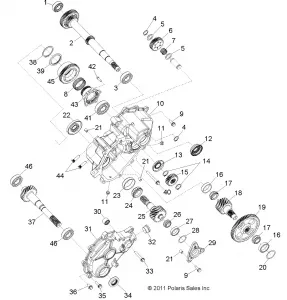 DRIVE TRAIN, MAIN GEARCASE INTERNAL COMPONENTS 1 - R12VE76FX/FI (49RGRTRANS12RZRSI)