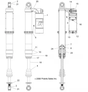 SUSPENSION, REAR SHOCK - R12VE76FX/FI (49RGRSHOCKRR7043419)