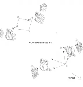 BRAKES, CALIPER MOUNTING - R12JT87AB/AD/AS/AW/9EAW (49ATVCALIPERMTG12RZRXP900)