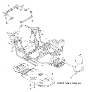 CHASSIS, MAIN Рама and SKID PLATE - R12JT87AB/AD/AS/AW/9EAW (49RGRРама11RZR875)