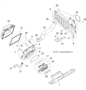 ENGINE, Впуск SYSTEM - R12JT87AB/AD/AS/AW/9EAW (49RGRAIRBOX12RZRXP900)