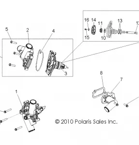 ENGINE, Охлаждение, WATERPUMP - R12JT87AB/AD/AS/AW/9EAW (49RGRWATERPUMP11RZR875)