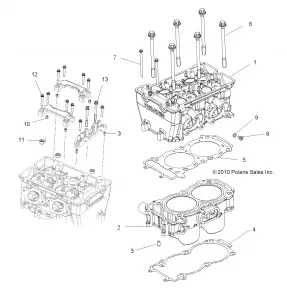 ENGINE, CYLINDER and HEAD - R12JT87AB/AD/AS/AW/9EAW (49RGRCYLINDER11RZR875)