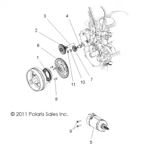 ENGINE, STARTER and DRIVE - R12JT87AB/AD/AS/AW/9EAW (49RGRSTARTINGMTR12RZRXP900)