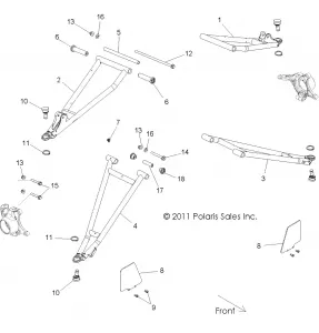 SUSPENSION, FRONT CONTROL ARMS - R12JT87AB/AD/AS/AW/9EAW (49RGRSUSPFRT12RZRXP900)