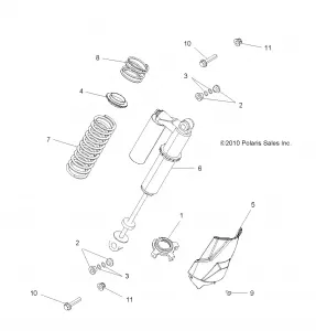 SUSPENSION, REAR SHOCK MOUNTING - R12JT87AB/AD/AS/AW/9EAW (49RGRSHOCKMTGRR11RZR875)